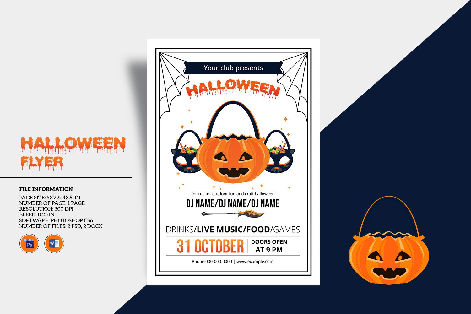 Template #361069 Flyer Halloween Webdesign Template - Logo template Preview