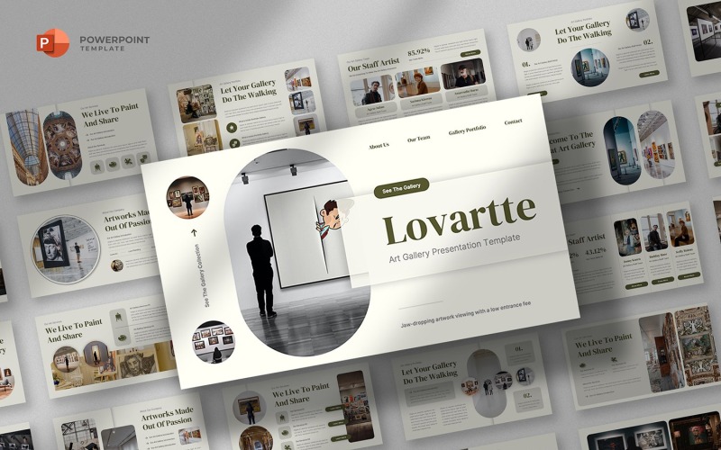 Lovartte - Art Gallery Powerpoint Template PowerPoint Template