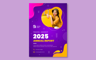 Gradient Texture Travel Agency Annual Report Social Media Template