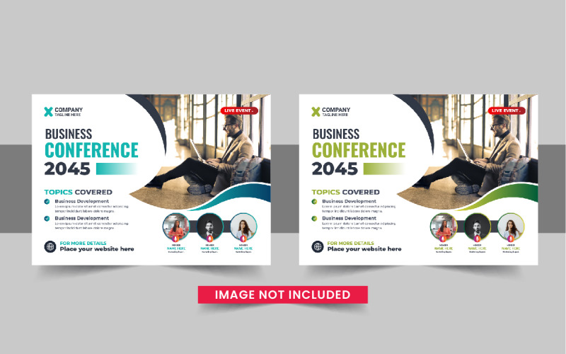 Horizontal Conference flyer or Horizontal flyer design Corporate Identity