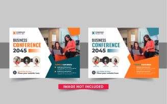 Horizontal Conference flyer or Horizontal flyer template layout