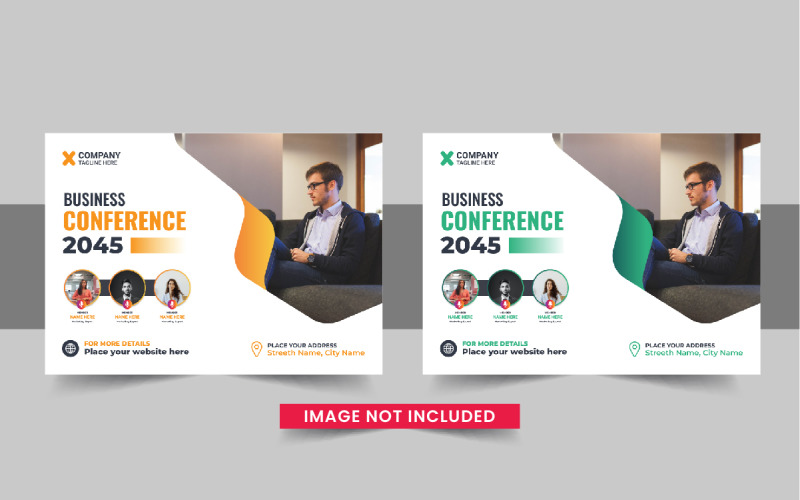 Horizontal Conference flyer or Horizontal flyer Corporate Identity
