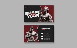 Sports Gym Business Card Design Template