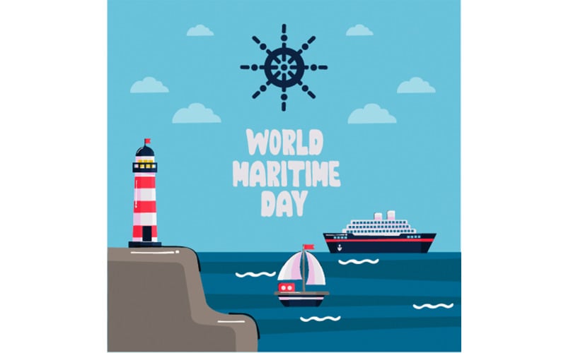 World Maritime Day Celebration Illustration