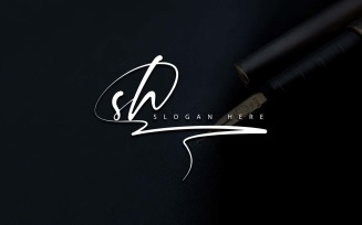 Creative Photography SH Letter Logo Design
