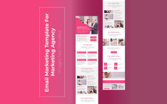 Responsive Email Marketing concept page or one page email Newsletter template