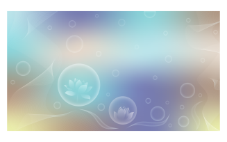 Background Image 14400x8100px In Multi Color Scheme With Lotus In Bubble