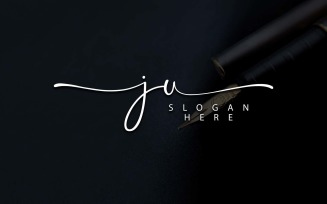 Creative Photography JU Letter Logo Design