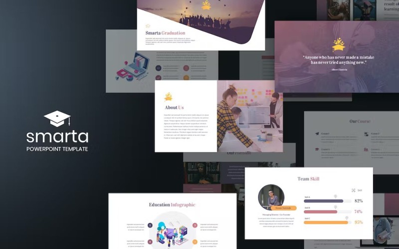 Smarta - Course & Education Powerpoint Template PowerPoint Template