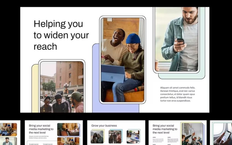 Social Media Agency Powerpoint Template PowerPoint Template