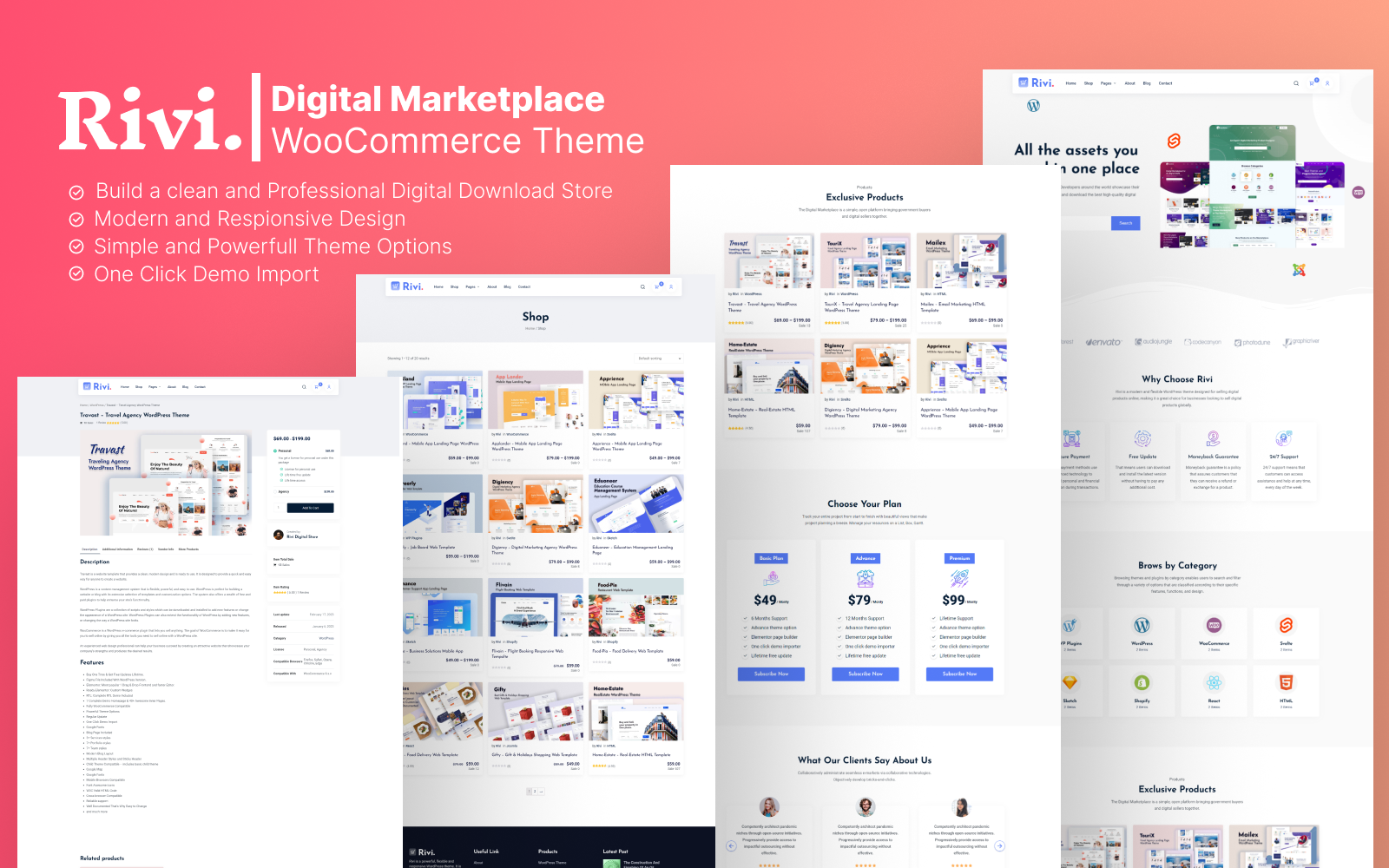 Rivi - Digital Marketplace WooCommerce Theme