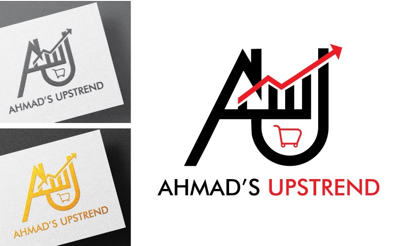Ahmad's Ups Trend Modern Logo Design Logo Template