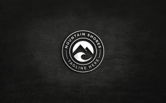 Mountain Shores Beach Logo Design Template