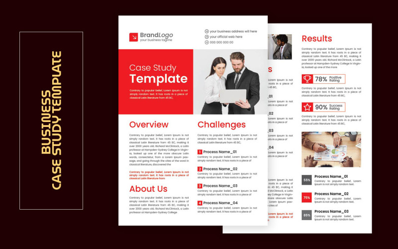 Multipurpose Modern and Clean Caste Study Template Corporate Identity