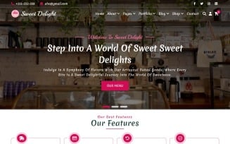 Sweet Delight - Sweets & Bakery HTML5 Website Template