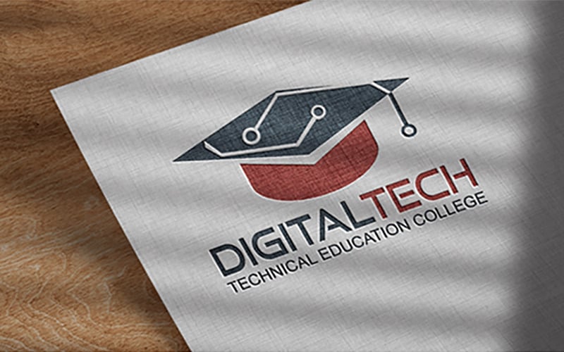 Technical Education College Logo Digitaltech Logo Template
