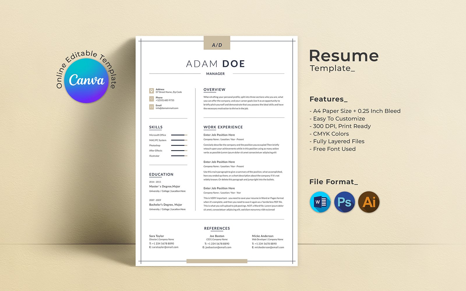 Template #361713 Template Resume Webdesign Template - Logo template Preview