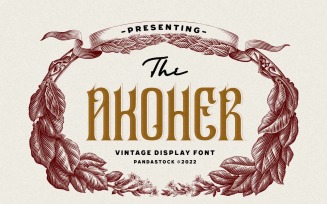 Akoher Vintage Display Font