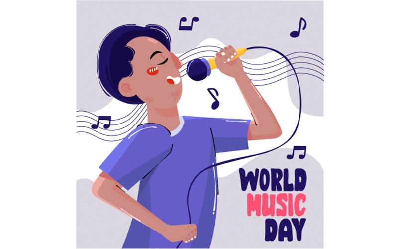 International Music Day Celebration Illustration