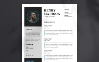 Modern Resume CV Design Template