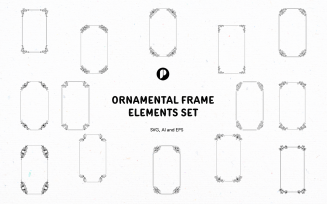 Ornamental Frame Elements Set