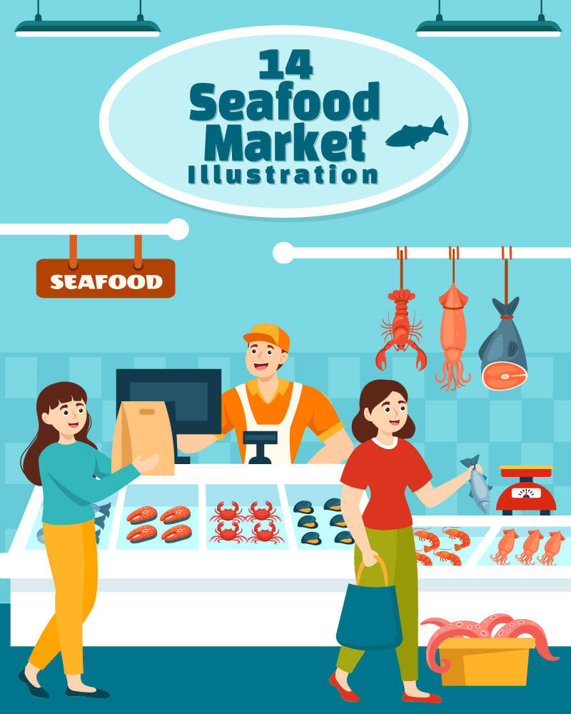 Template #361857 Market Seafood Webdesign Template - Logo template Preview