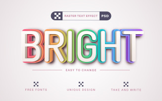 Bright - Editable Text Effect, Font Style