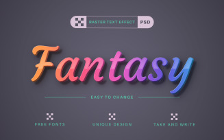 Colorful Fantasy - Editable Text Effect, Font Style