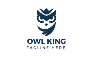 Modern Owl King Logo Template