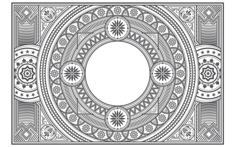 Rectangle Ornamental Frames in Vector Vector Graphic