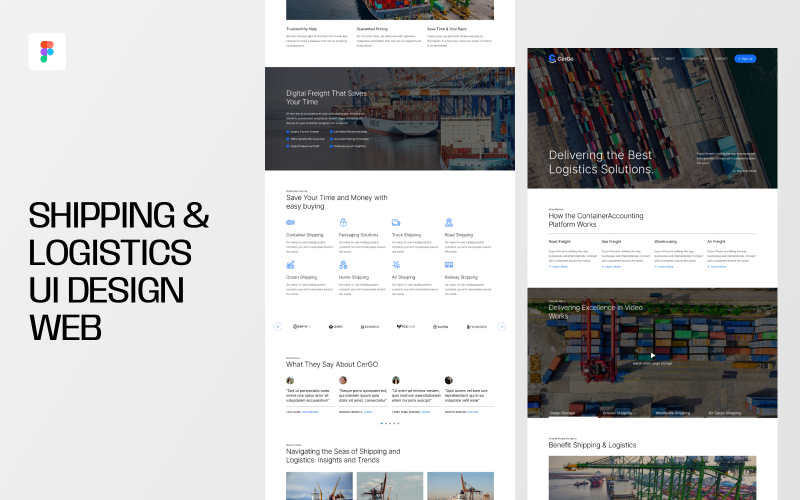 Shipping & Logistics UI Design Web UI Element