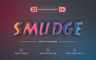 Smudge - Editable Text Effect, Font Style