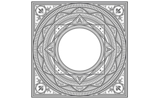 Square Ornamental Frames in Vector