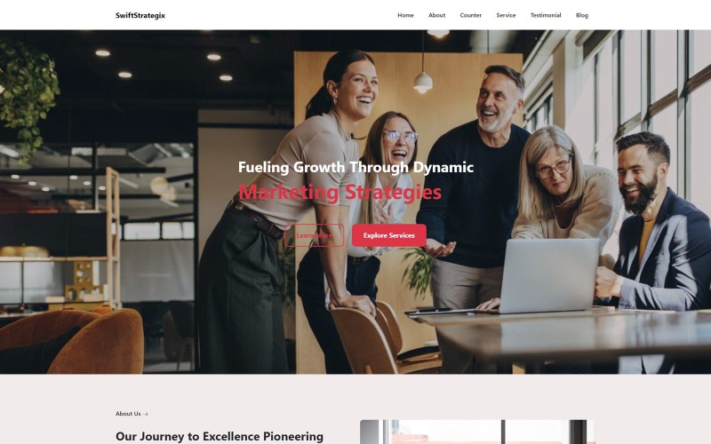 SwiftStrategix | Marketing-Agency landing page template Landing Page Template