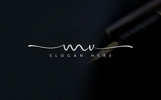 Creative Photography MV Letter Logo Design