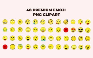 48 Emoji Premium PNG Clipart
