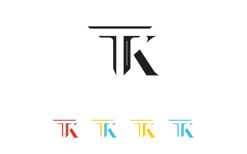 TK letter logo or tk logo Logo Template