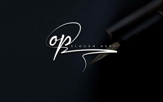 Creative Photography OP Letter Logo Design
