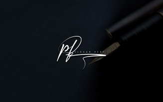 Creative Photography PF Letter Logo Design