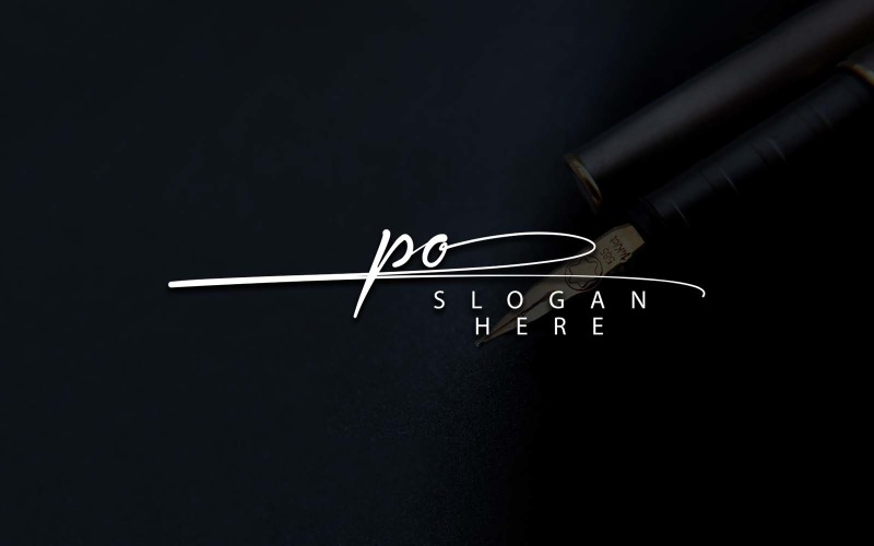 Creative Photography PO Letter Logo Design Logo Template
