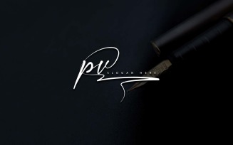 Creative Photography PV Letter Logo Design