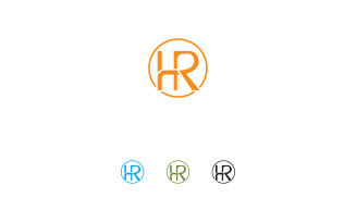 HR logo design vector template