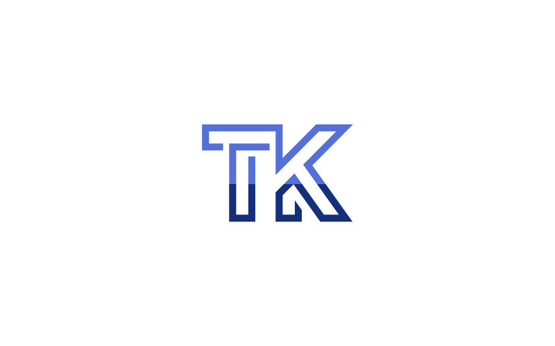 TK letter logo design, letter tk logo, kt logo design vector Logo Template
