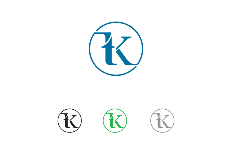 TK letter logo or kt logo vector Logo Template