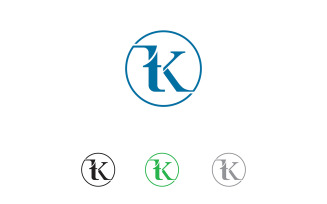 TK letter logo or kt logo vector