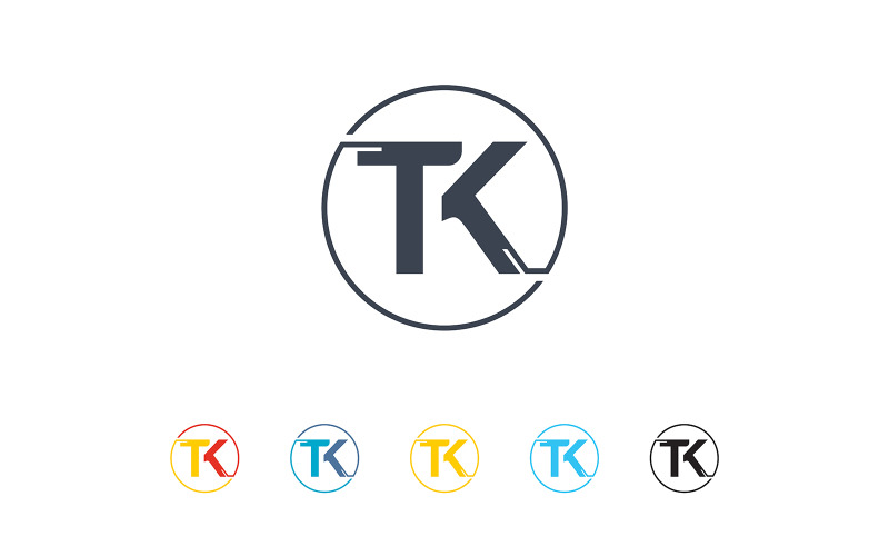 TK logo or KT logo template Logo Template