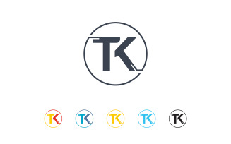 TK logo or KT logo template