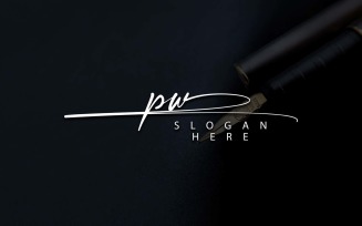 Creative Photography PW Letter Logo Design