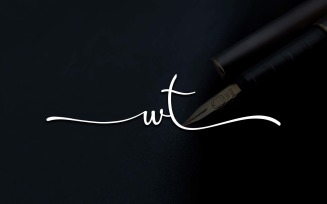 Creative Photography WT Letter Logo Design