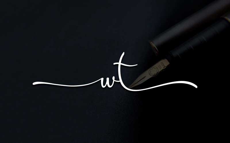 Creative Photography WT Letter Logo Design Logo Template